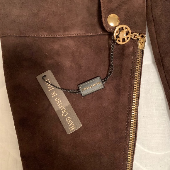 NWT, Brown suede boots, 3 inch heel, zip front - Picture 5 of 10